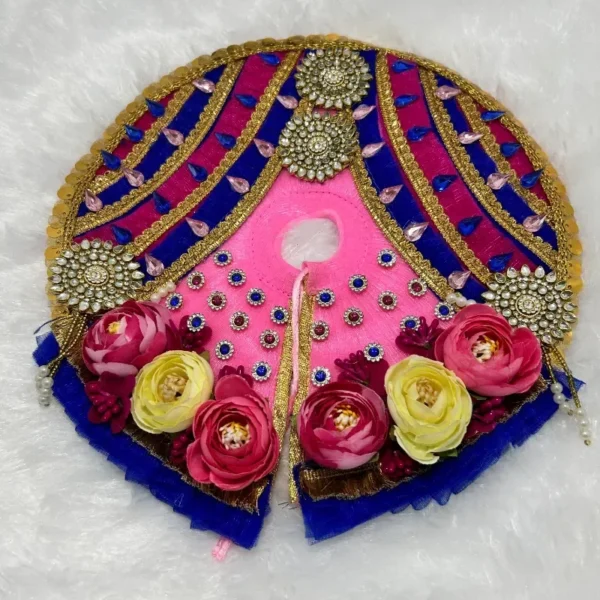 Beautiful Blue and Pink Premium Dress For Laddu Gopal Ji