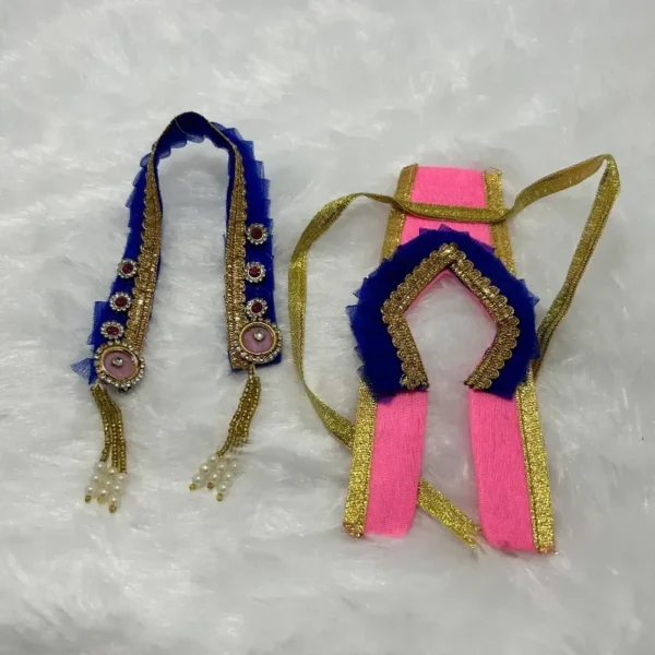 Beautiful Blue and Pink Premium Dress For Laddu Gopal Ji