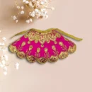 Golden Heavy Work Design Lahnga Patka for Mata Rani, Poshak for God, Maroon