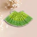 Beautiful Lining Lahnga Patka for Mata Rani, Poshak for God, Green