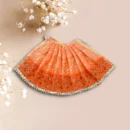 Beautiful Lining Lahnga Patka for Mata Rani, Poshak for God, Orange