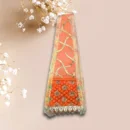 Beautiful Lining Lahnga Patka for Mata Rani, Poshak for God, Orange