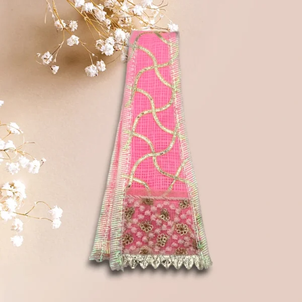 Beautiful Lining Lahnga Patka for Mata Rani, Poshak for God, Pink
