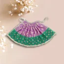 Beautiful Lining Lahnga Patka for Mata Rani, Poshak for God, Voilet