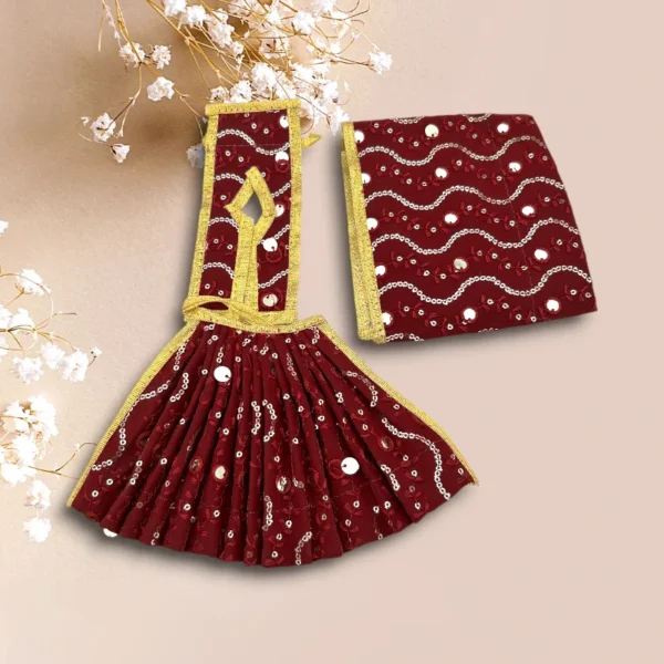 Sari Set Lahnga Patka Poshak for Mata Rani