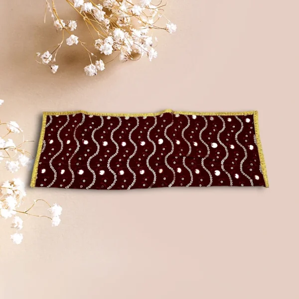 Sari Set For Mata Rani, Lakshmi Mata, Poshak for God, Maroon