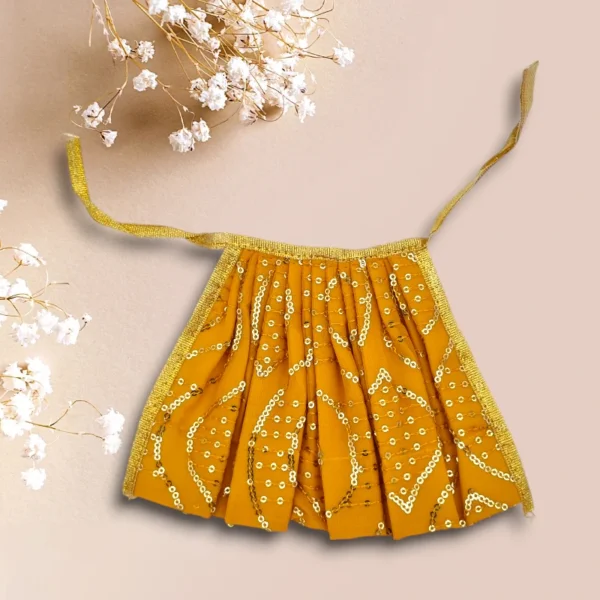 Sari Set For Mata Rani, Lakshmi Mata, Poshak for God, Yellow