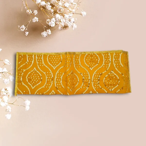 Sari Set For Mata Rani, Lakshmi Mata, Poshak for God, Yellow