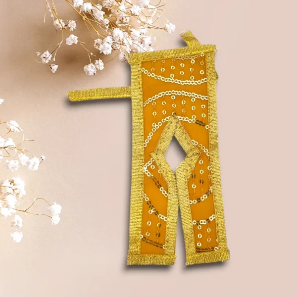 Sari Set For Mata Rani, Lakshmi Mata, Poshak for God, Yellow