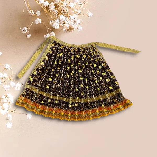 Sari Set For Mata Rani, Lakshmi Mata, Poshak for God, 8 No. Black