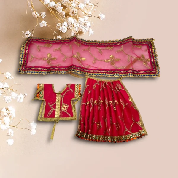 Sari Set Lahnga Patka Poshak for Mata Rani
