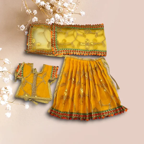 Sari Set Lahnga Patka Poshak for Mata Rani