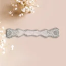 Beautiful White Mirror Design Lahnga Patka for Mata Rani, Poshak for God