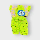 Night Suit for Laddu Gopal, Soft and Comfortable, Doremon Design, Green