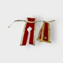Doli Vigrah 3 Piece Dress/Poshak for Laddu Goapl Ji, Size 2 No. (Fit for 2 to 3 No.) Red