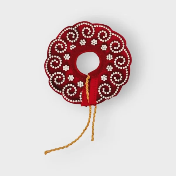 Premium Quality Heavy Stone Work Dress for Laddu Goapl Ji, Size 0 No. Red Color