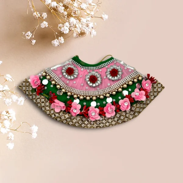 Beautiful Heavy Work Premium Lahnga Patka for Mata Rani, Lakshmi Mata, 5 no.
