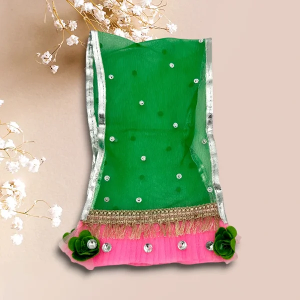 Beautiful Heavy Work Premium Lahnga Patka for Mata Rani, Lakshmi Mata, 5 no.