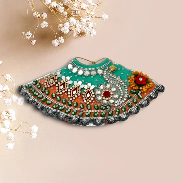 Beautiful Heavy Work Premium Lahnga Patka for Mata Rani, Lakshmi Mata, 6 no.