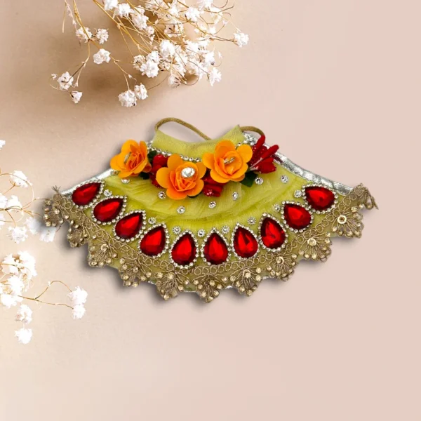 Beautiful Heavy Work Premium Lahnga Patka for Mata Rani, Lakshmi Mata, 3 no.