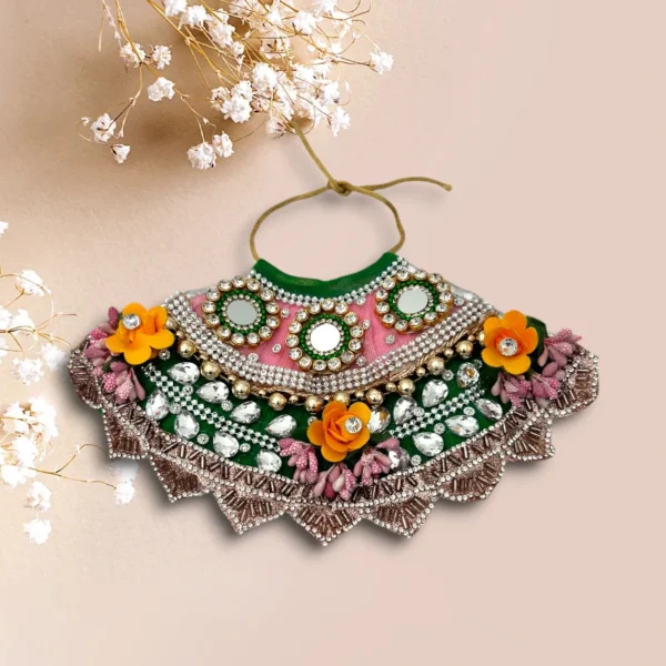 Beautiful Heavy Work Premium Lahnga Patka for Mata Rani, Lakshmi Mata, 4 no.