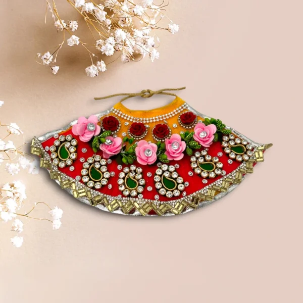 Beautiful Heavy Work Premium Lahnga Patka for Mata Rani, Lakshmi Mata, 4 no.