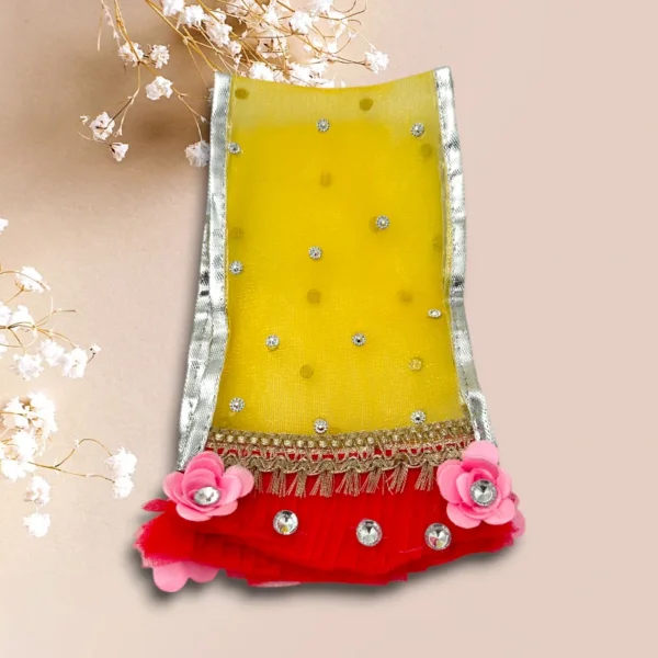 Beautiful Heavy Work Premium Lahnga Patka for Mata Rani, Lakshmi Mata, 4 no.