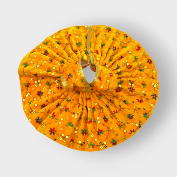 Velvet Dress Laddu Gopal, Radha Rani, Winter Collection, Yellow Color