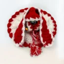 Red White, Size 5 no., 4 Pieces Winter Woolen Dress for Laddu Gopal, Krishna and Radha Rani.
