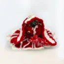 Red and White 4 Piece Winter Woolen Dress for Laddu Gopal, Krishna and Radha Rani.
