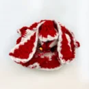 Red White, Size 5 no., 4 Piece Winter Woolen Dress for Laddu Gopal, Krishna and Radha Rani.