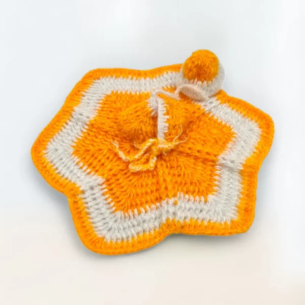 Yellow and White, Size 5 no., 3 Piece Winter Woolen Dress for Laddu Gopal
