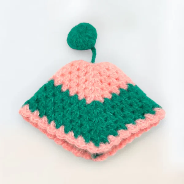 Ponchu, Pink and Green, With Cap, Fir for 3 to 6 no., For all Idols