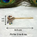 Beautiful Peacock Design Stone Bansuri, Fit for 3 to 6 no.