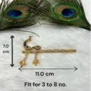 Beautiful Peacock Design Hangings Style Heavy Stone Bansuri, Fit for 3 to 8 no.