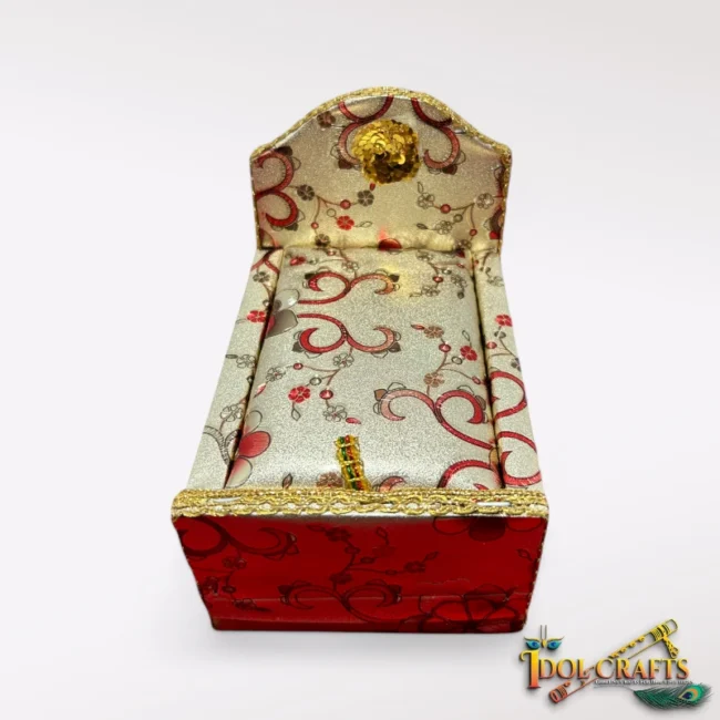 Beautiful Bed for Laddu Gopal, Mata Rani. Premium Wooden Bed for God and Goddess.