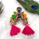 Beautiful Chandrika Damini for Radha Rani, Laddu Gopal. Medium Size, Green