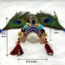 Beautiful Chandrika Damini for Radha Rani, Laddu Gopal. Large Size, Blue