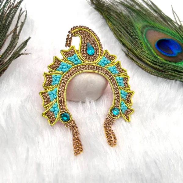 Beautiful Stone Chandrika Damini for Radha Rani, Laddu Gopal. Large Size