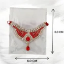 Red & White Stone Mala Kanthi For Your Laddu Gopal Ji. Fit for 4-6 no.