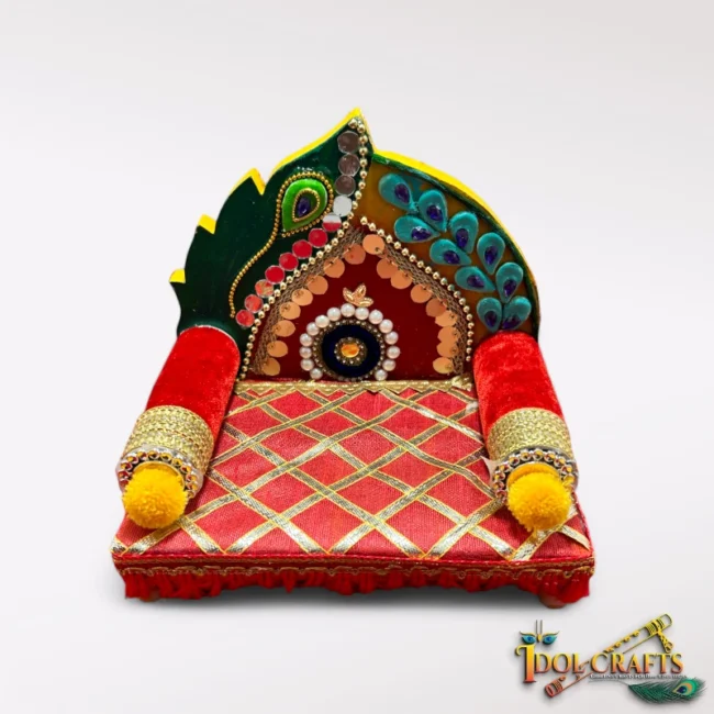 Beautiful Singhasan for Laddu Gopal, Mata Rani. Premium Wooden Singhasan for God and Goddess.