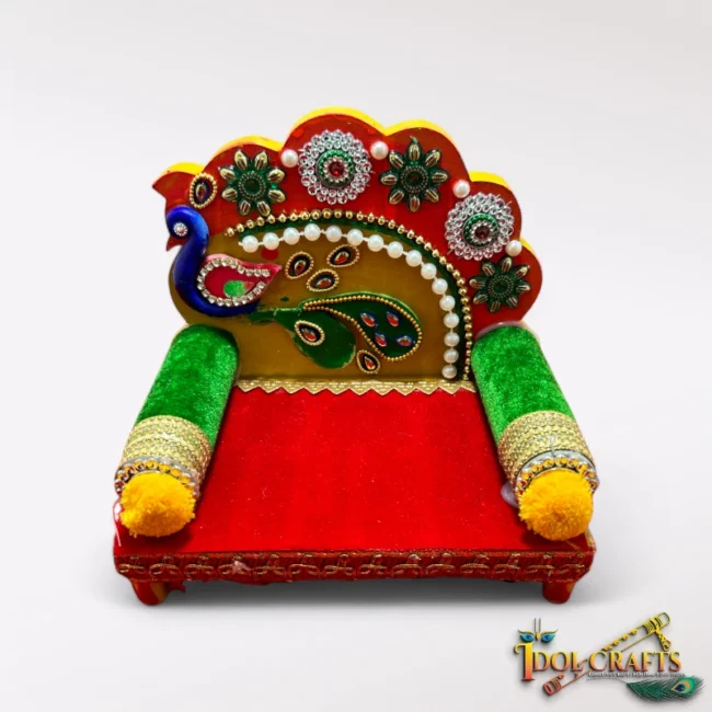Beautiful Singhasan for Laddu Gopal, Mata Rani. Premium Wooden Singhasan for God and Goddess.
