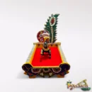 Mor Pankh Design Decorated Wooden Singhasan for Laddu Gopal Ji