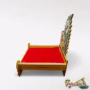 Mor Pankh Design Decorated Wooden Singhasan for Laddu Gopal Ji