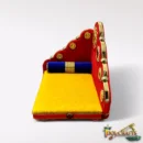 Red and Yellow Singhasan/Bed for Laddu Gopal Ji