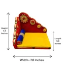 Red and Yellow Singhasan/Bed for Laddu Gopal Ji