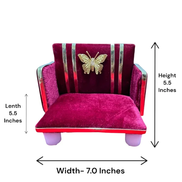 New Butterfly Design Wooden Singhasan for Laddu Gopal Ji, For 0 to 4  no.