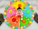 beautiful dress for laddu gopal, krishna and radha rani. Ornaments for idols