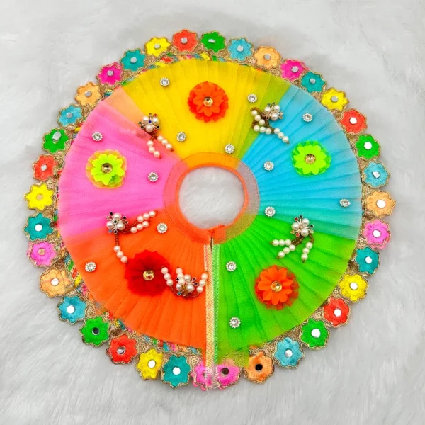Multi Color Frill Design Dress