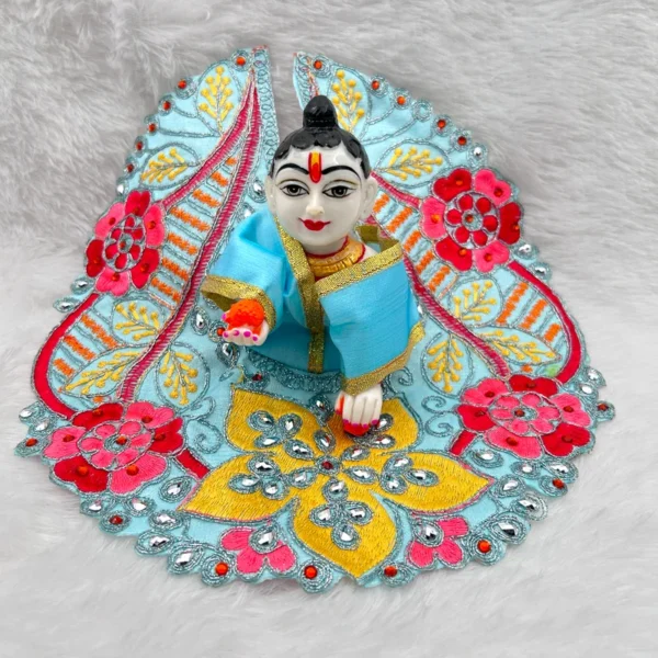 beautiful dress for laddu gopal, krishna and radha rani. Ornaments for idols